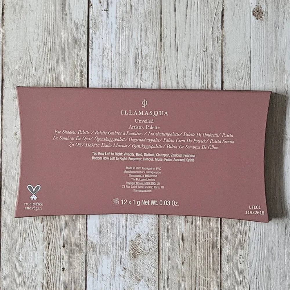 NIB Illamasqua Unveiled Artistry Eyeshadow Palette